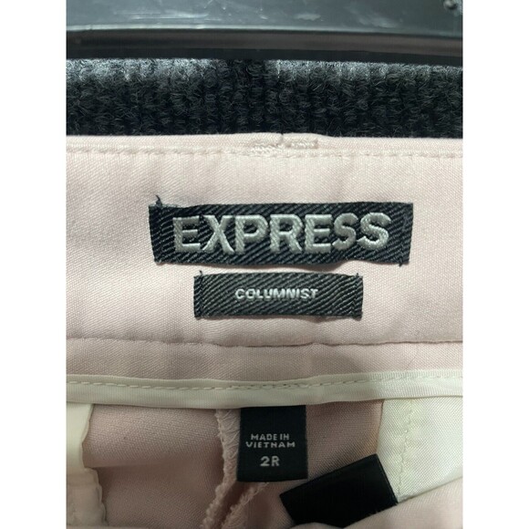 Express Pants Womens 2 Pink Columnist Ankle Office Stretch Capsule Preppy Causal - Picture 6 of 12